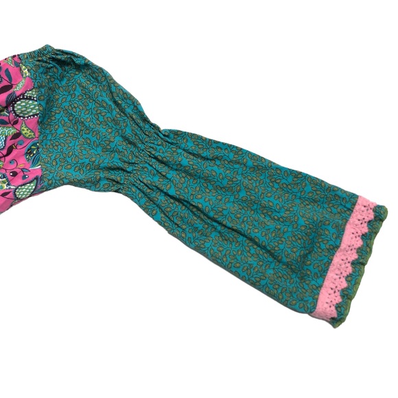 Girl’s flit & flitter dress / tunic size 4 pink and teal color - Picture 8 of 9